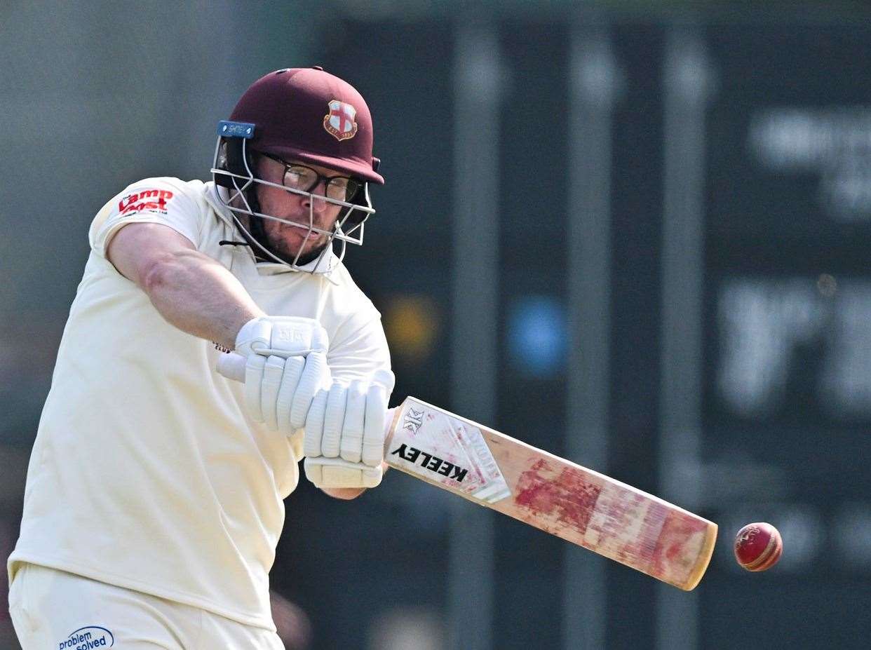 Opening batsman Dan Stickels - blasted 125 from just 89 balls in leaders Minster’s weekend win over Bickley Park. Picture: Keith Gillard