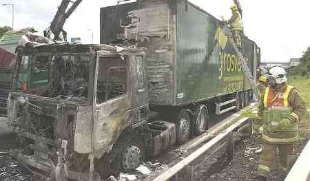 The lorry was laden with 25 tonnes of paper. Picture: GRANT FALVEY