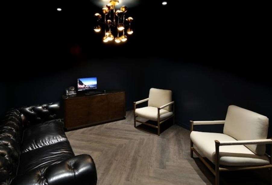 Plush reception area