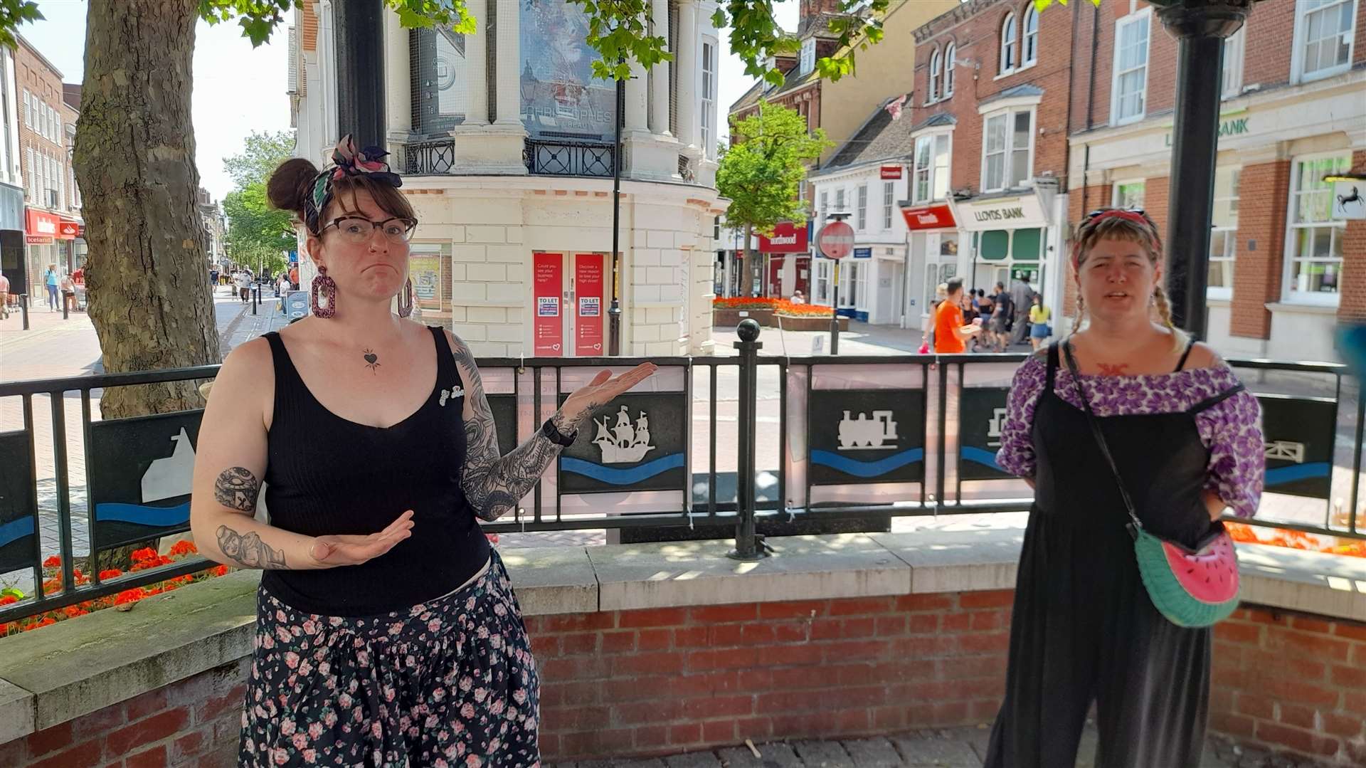 Melissa Dawkins, left, and Casey Brett vow to replace the lost flags