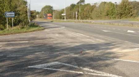 The scene of the crash on the A2 near Lydden