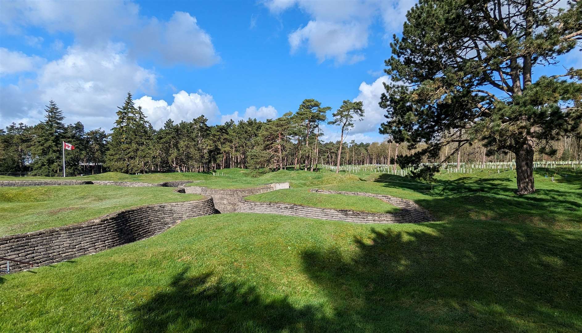 Visitors can walk through trench systems at Vimy Ridge