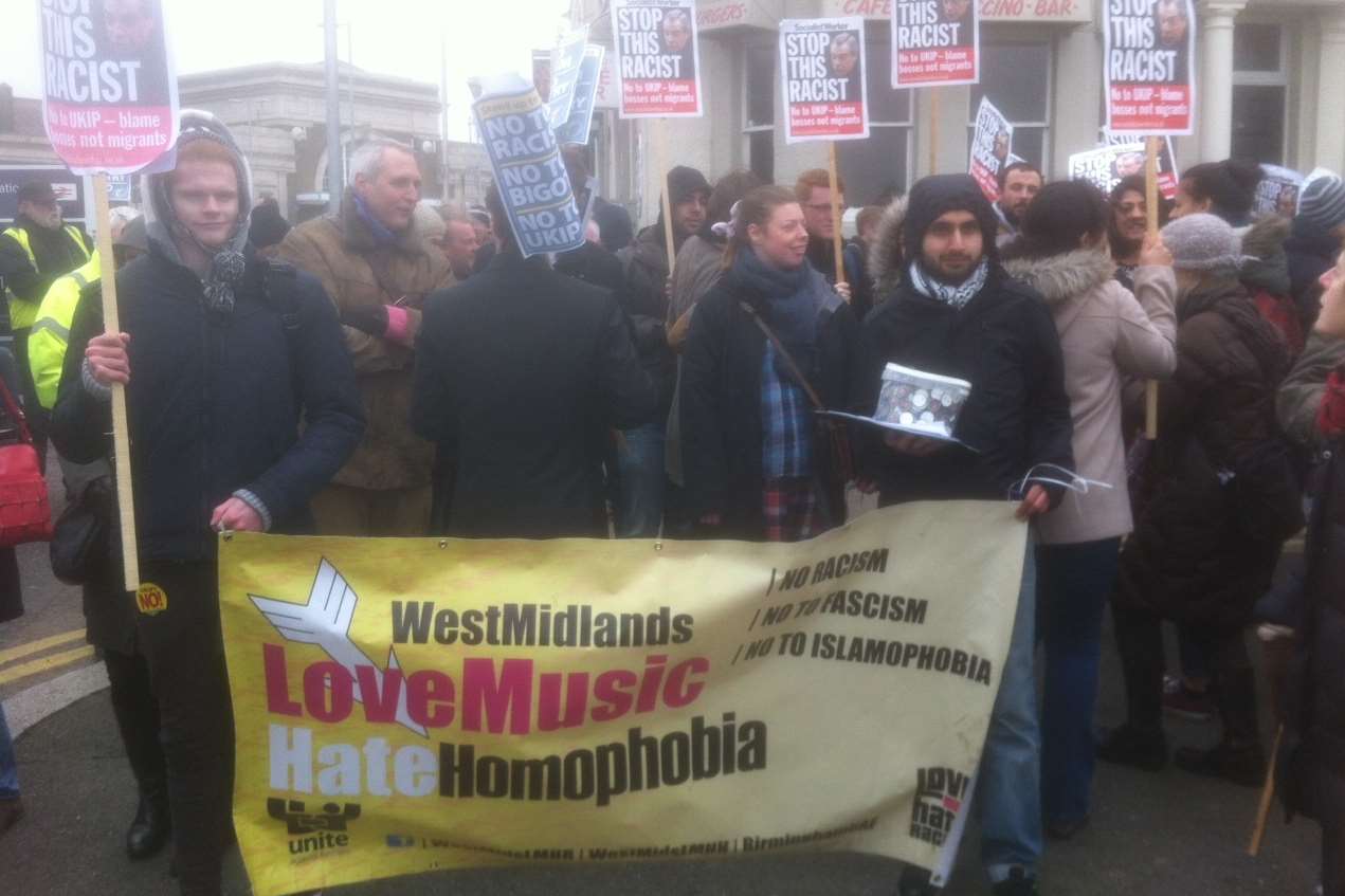 Looks like anti-Ukip protesters have travelled from around the country to Margate