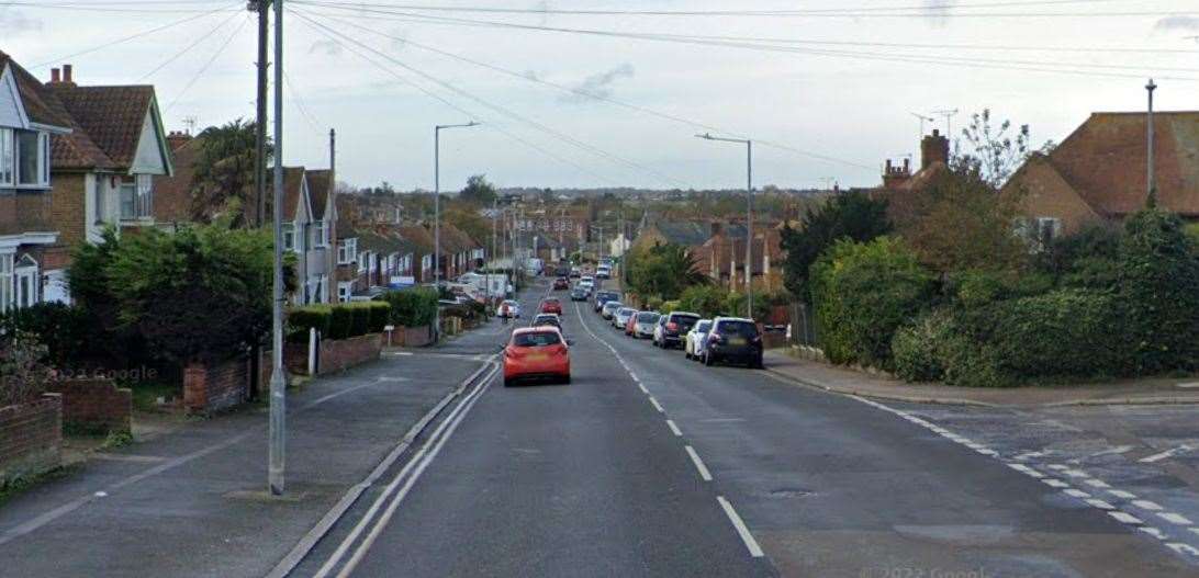 A motorcyclist was taken to hospital with serious injuries after a collision in College Road, Margate. Picture: Google