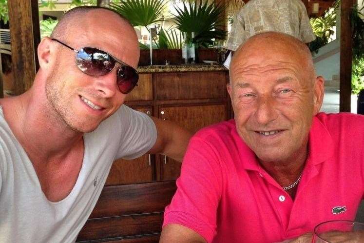 James with his dad Allan. Picture: James Jordan