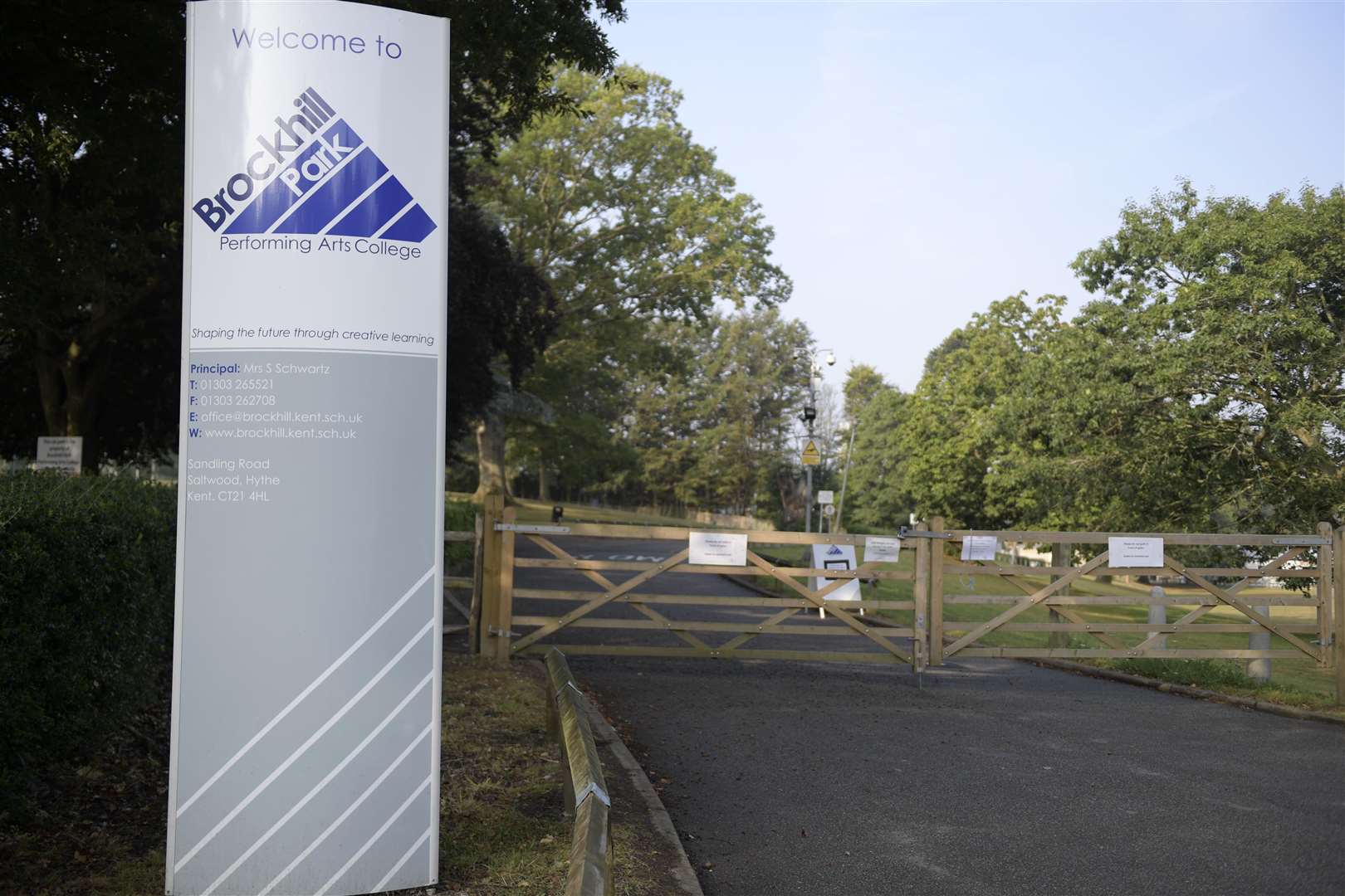 Brockhill Park remained closed today, with students receiving their results via email. Picture: Barry Goodwin