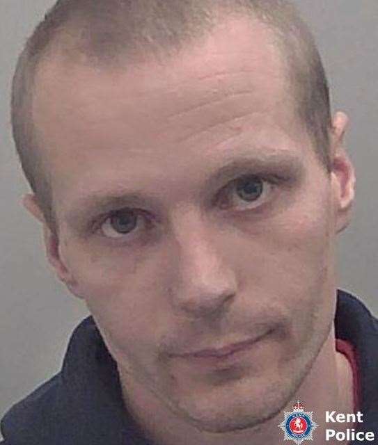 Sittingbourne thief Darren Regan rammed another car in a flurry of road rage. Picture: Kent Police