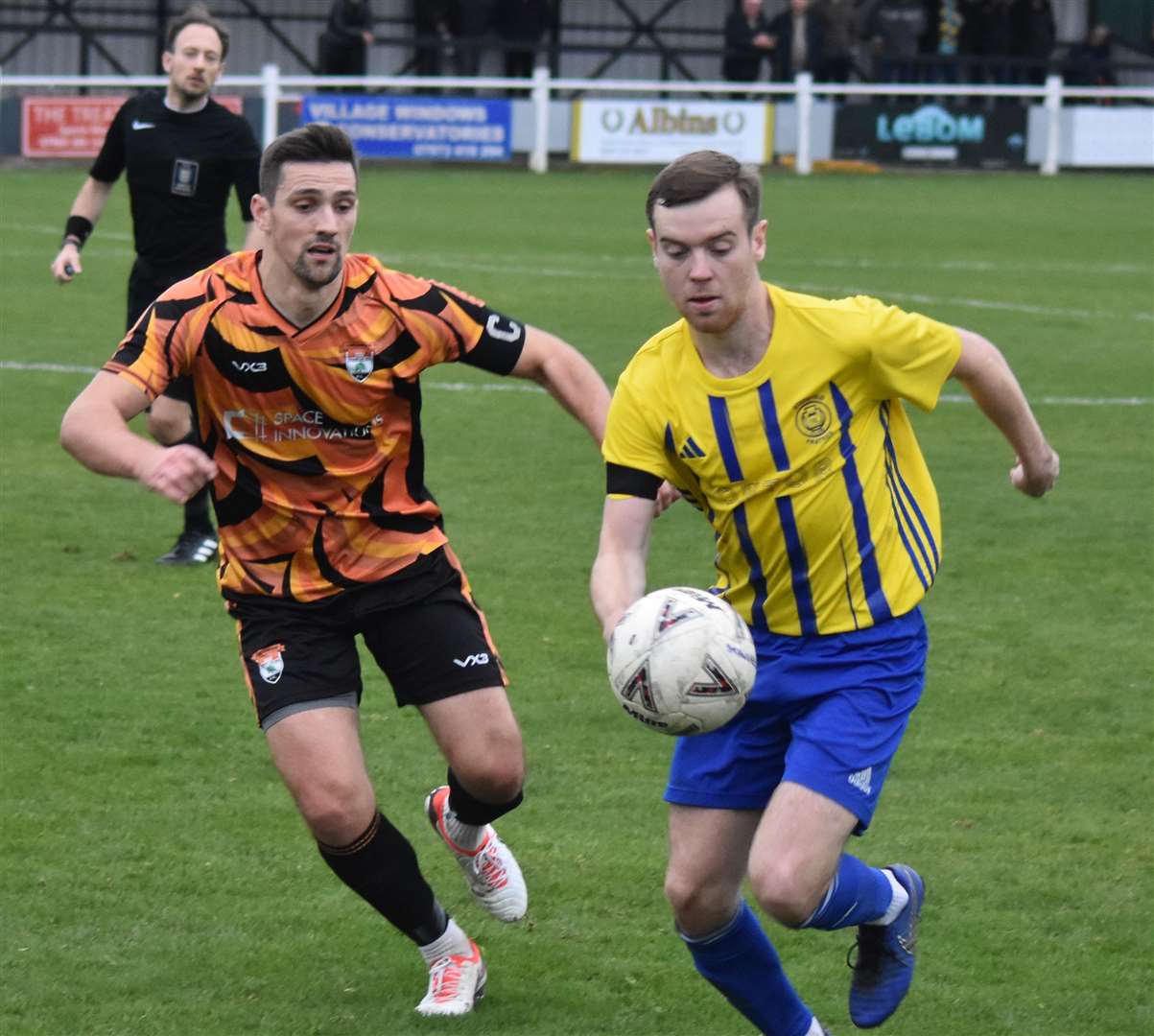 Lordswood skipper Danny Keyte closes down Stansfeld on Saturday. Picture: Alan Coomes