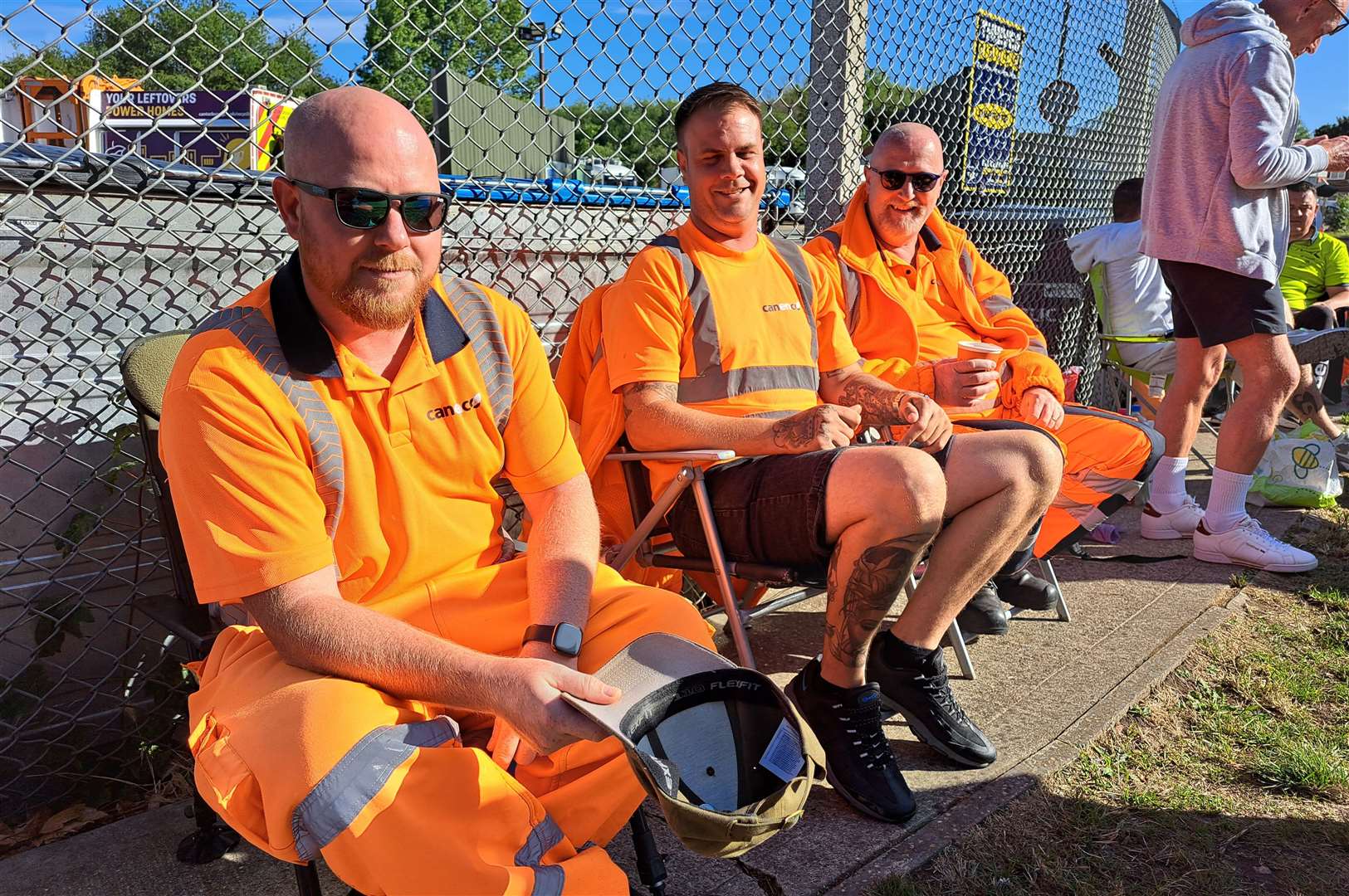 Canenco workers on the picket line in Wincheap, Canterbury