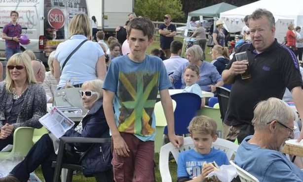 People enjoying the afternoon at the festival held in memory of Gregg Shoults held at the Lower Hartlip Road on Saturday