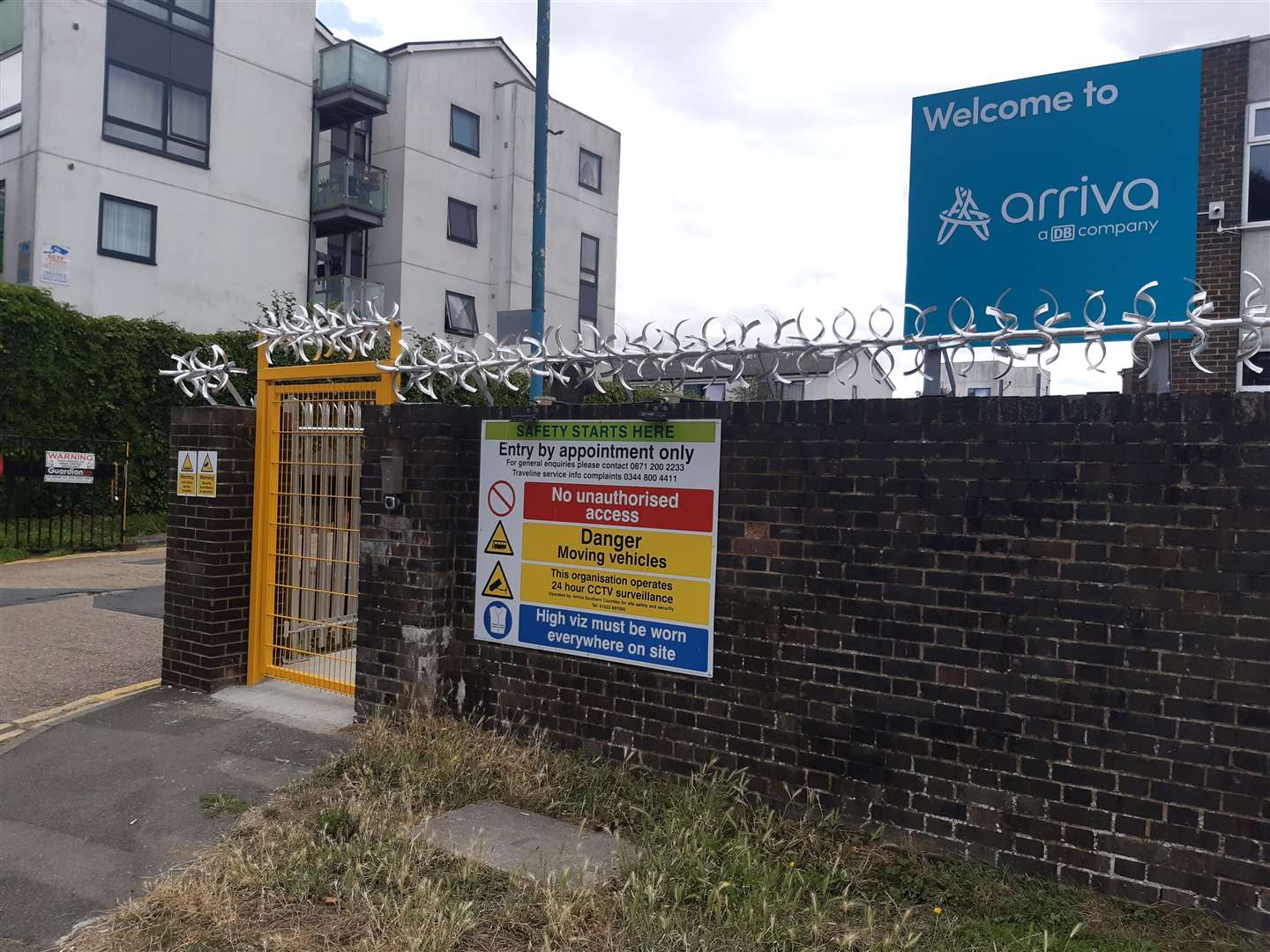 The Arriva bus depot in Armstrong Road, Maidstone