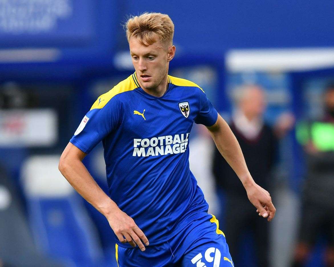 Joe Pigott scored the first two goals at AFC Wimbledon's new Plough Lane stadium Picture: Keith Gillard