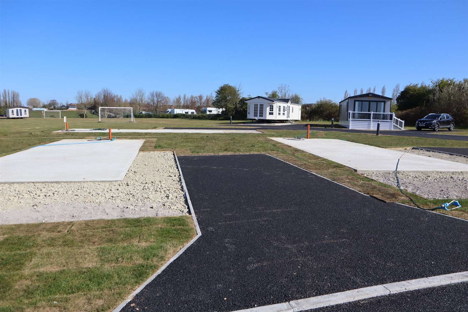 New road leading to the Humming Bird development at Golden Leas holiday park, Minster, Sheppey