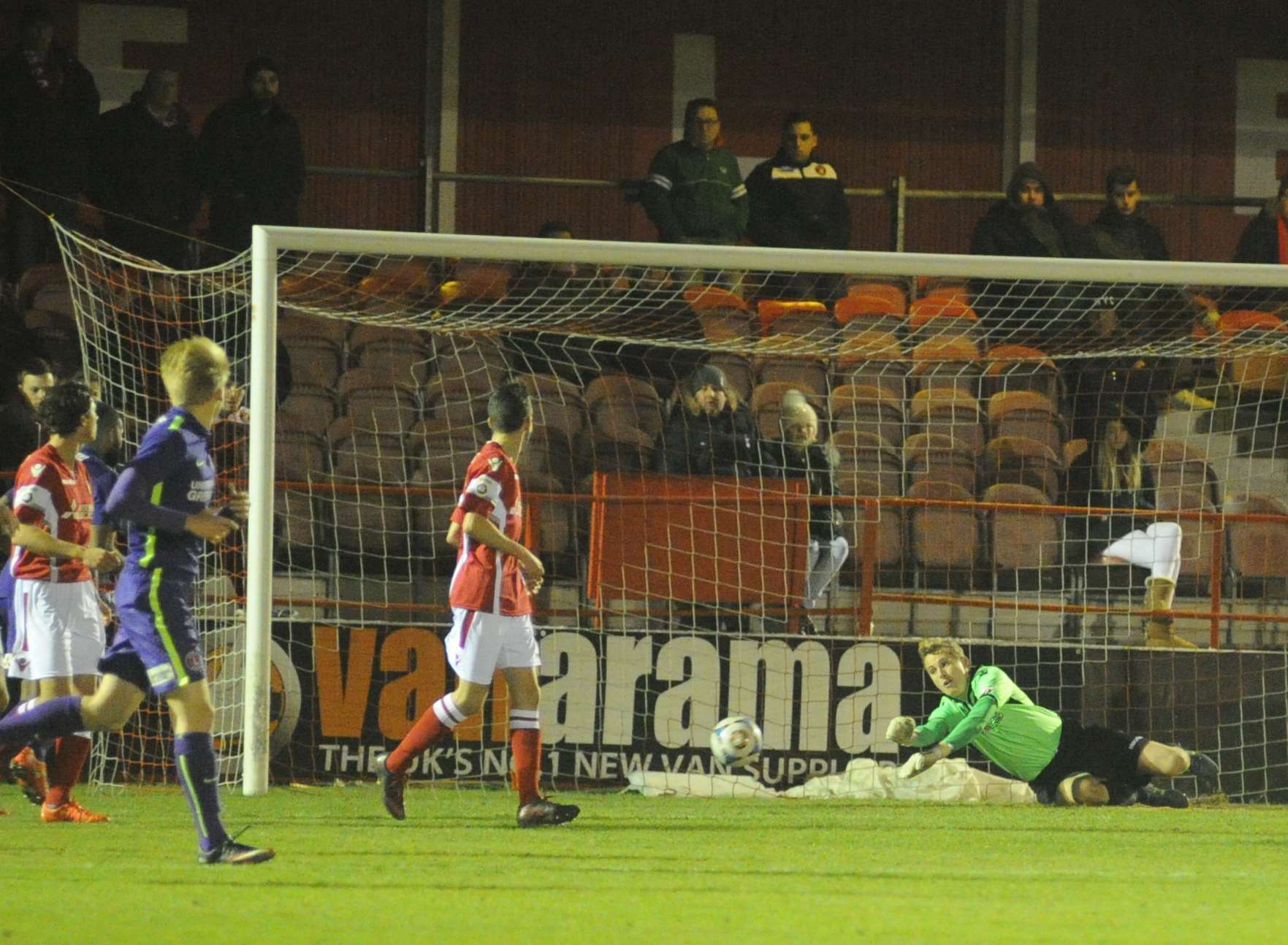 Man-of-the-match Jon Miles made several good saves for Ebbsfleet Picture: Steve Crispe