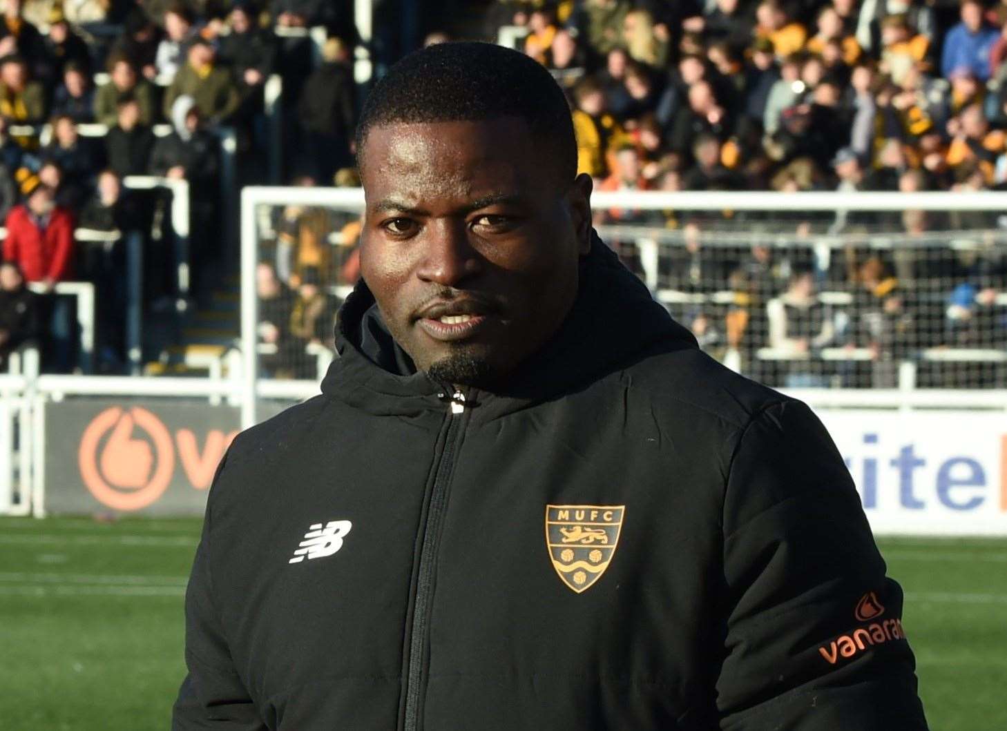 Maidstone United manager George Elokobi. Picture: Steve Terrell