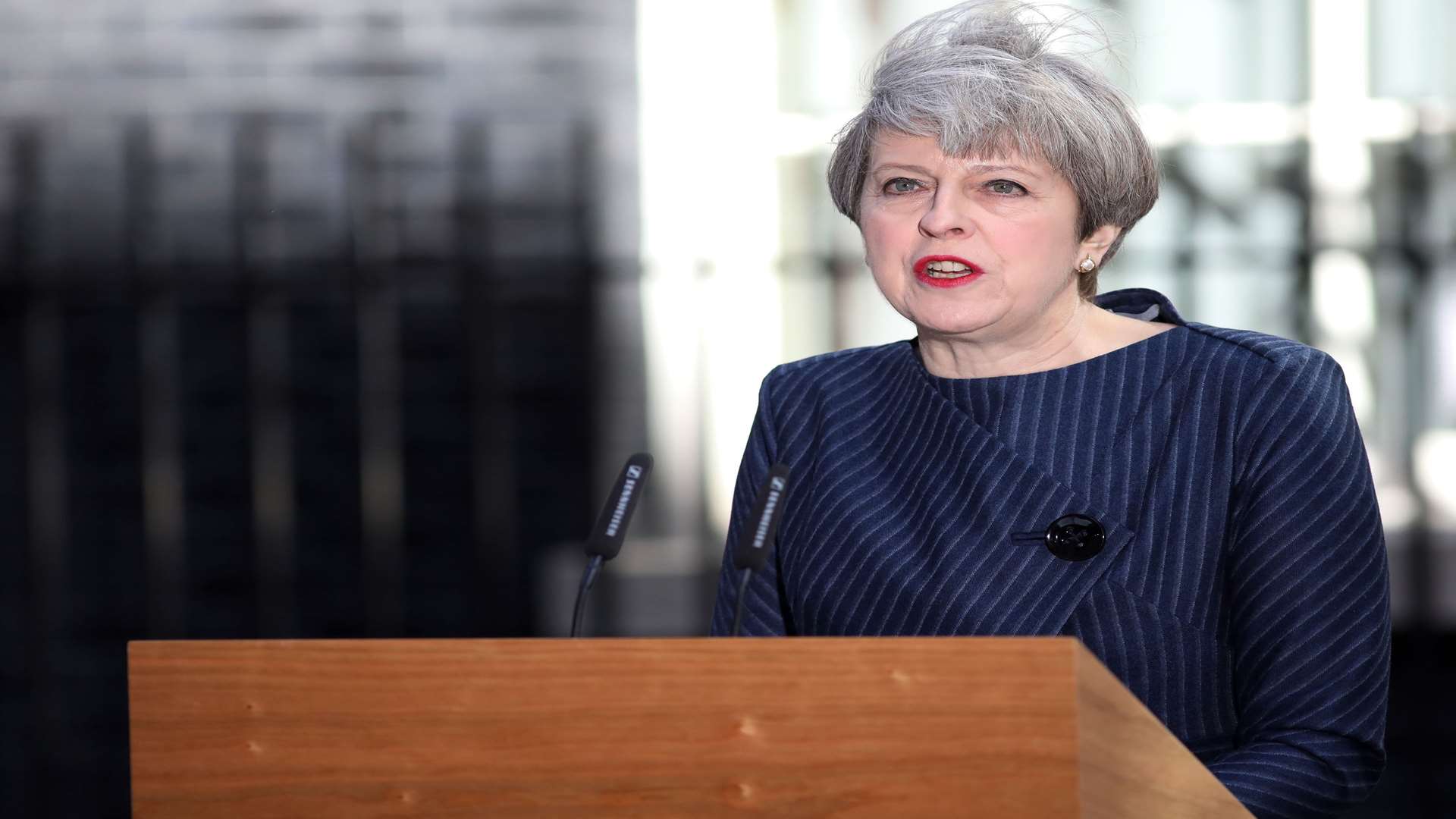 Theresa May in Downing Street. Picture: Barry Goodwin