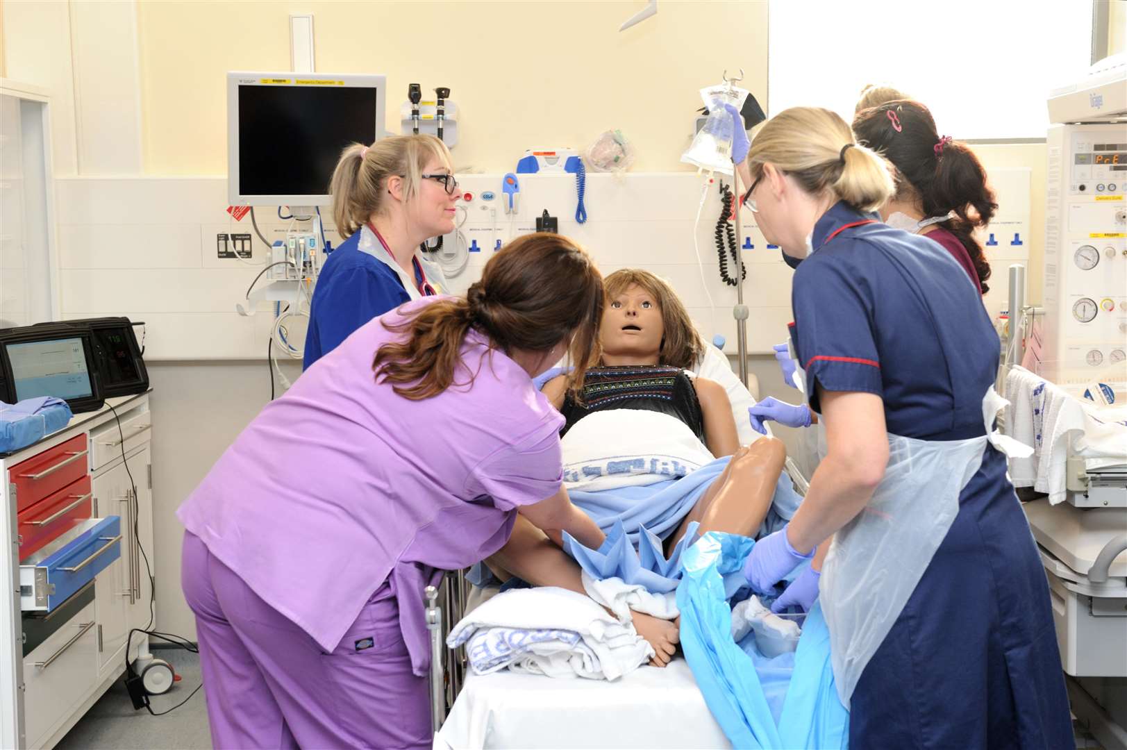 Simulation day at Medway Maritime Hospital. Expect doctors carrying out surgery on dummies.Picture: Simon Hildrew