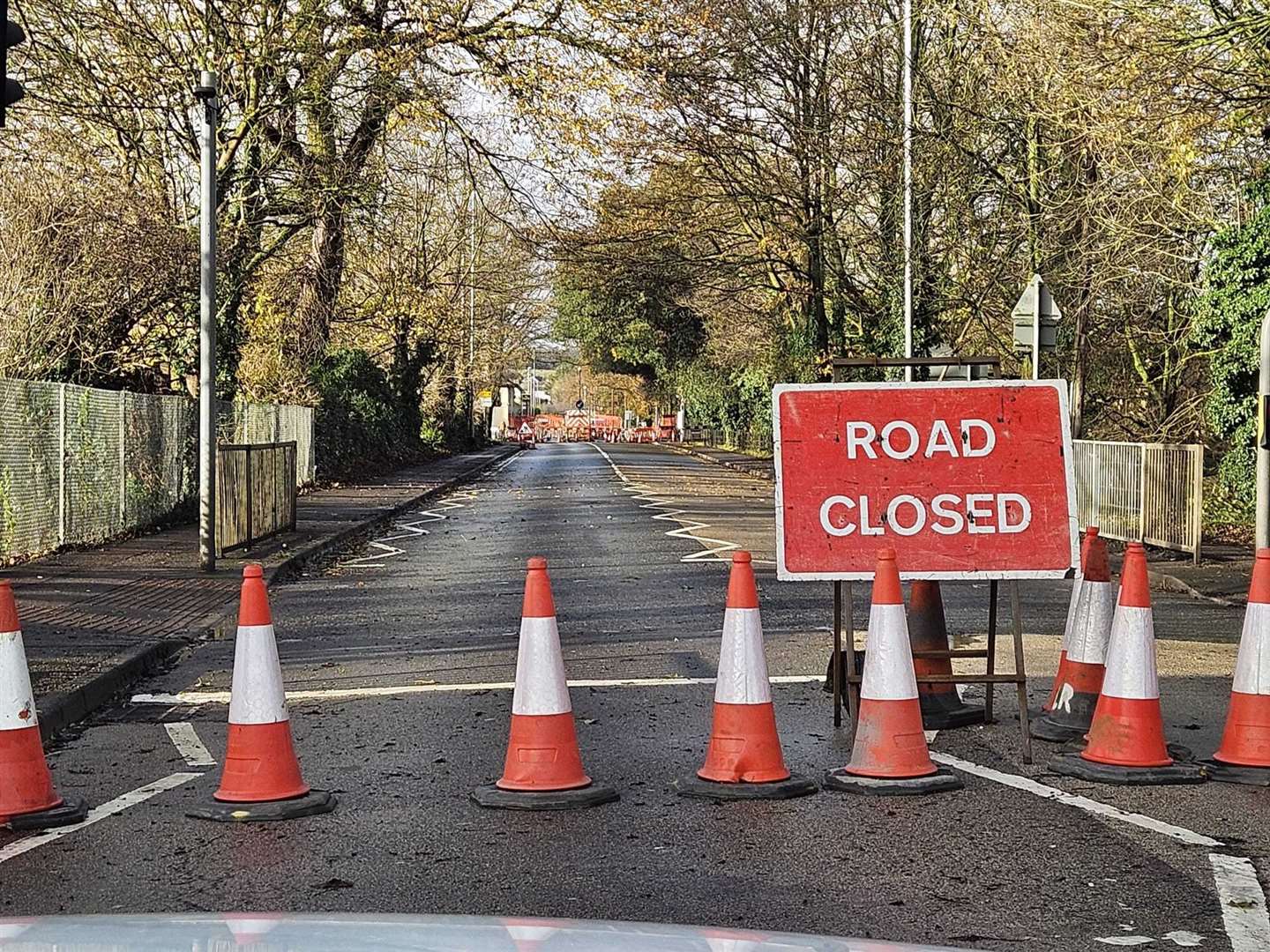 The Key Street closure for SGN works last year. Picture: Andy Matheou