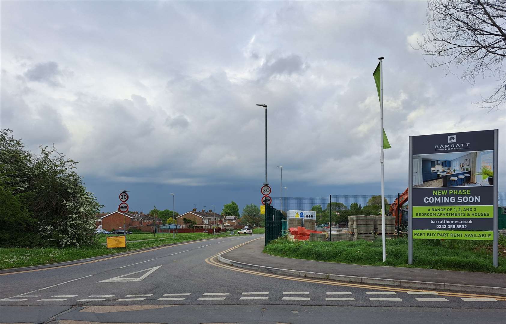 The entrance to Colliers Way seen from Cooting Road