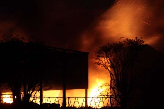 Barn fire in Dartford Road, Hextable. Photo: Donna Rivers, Wilmington