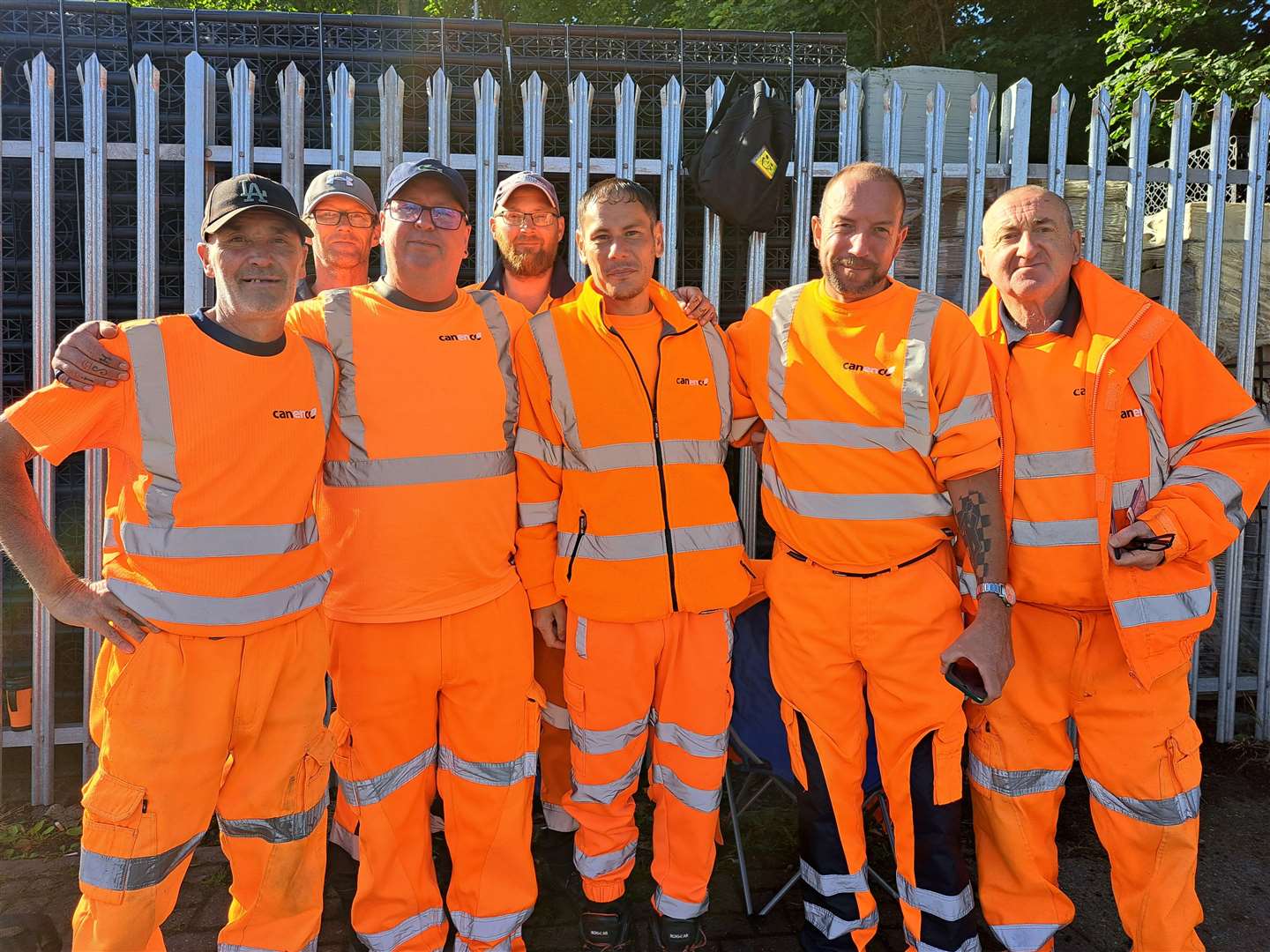 Canenco workers on the picket line in Wincheap, Canterbury