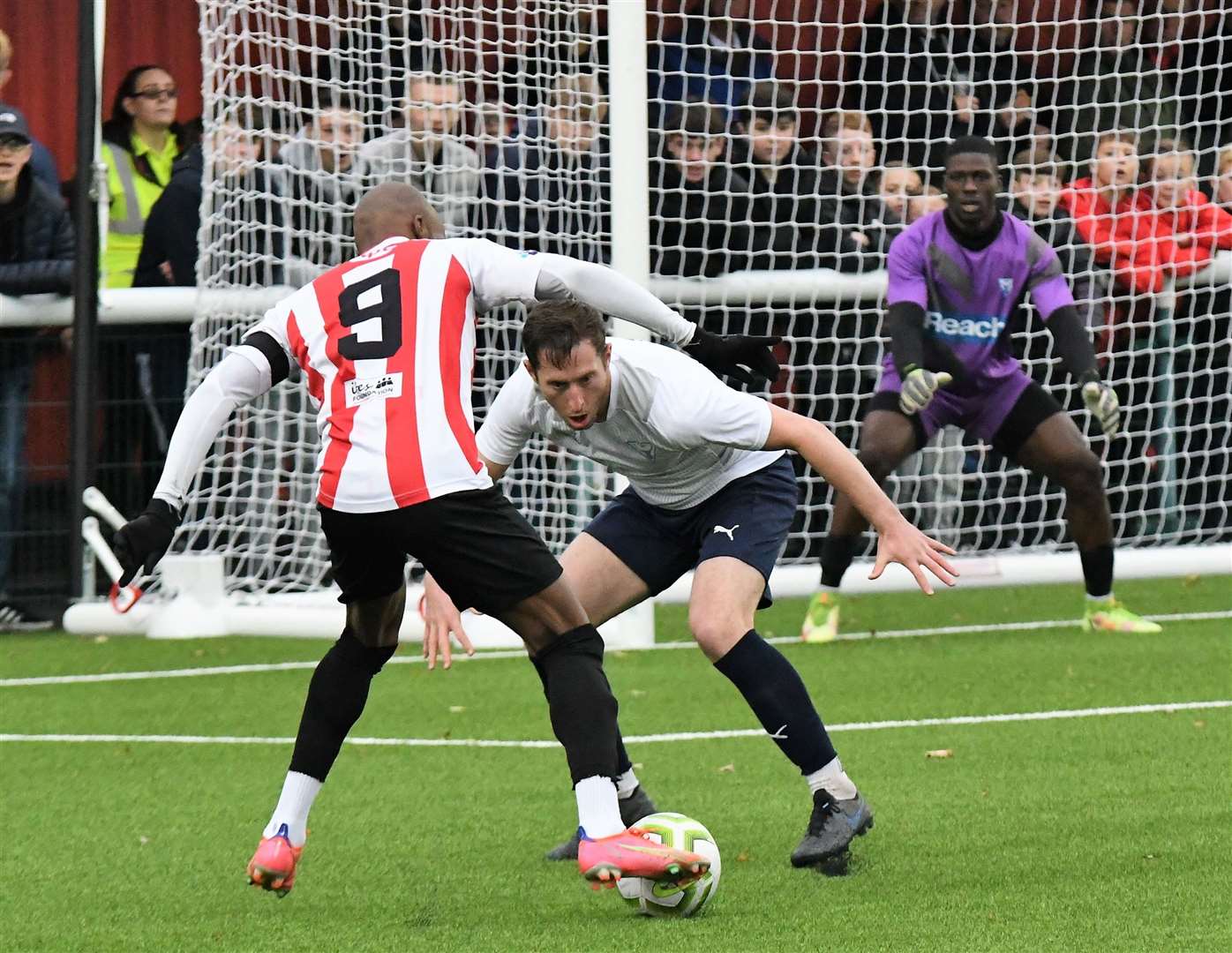 Malachi Hudson looks to work an opening for Sheppey against Erith & Belvedere. Picture: Marc Richards