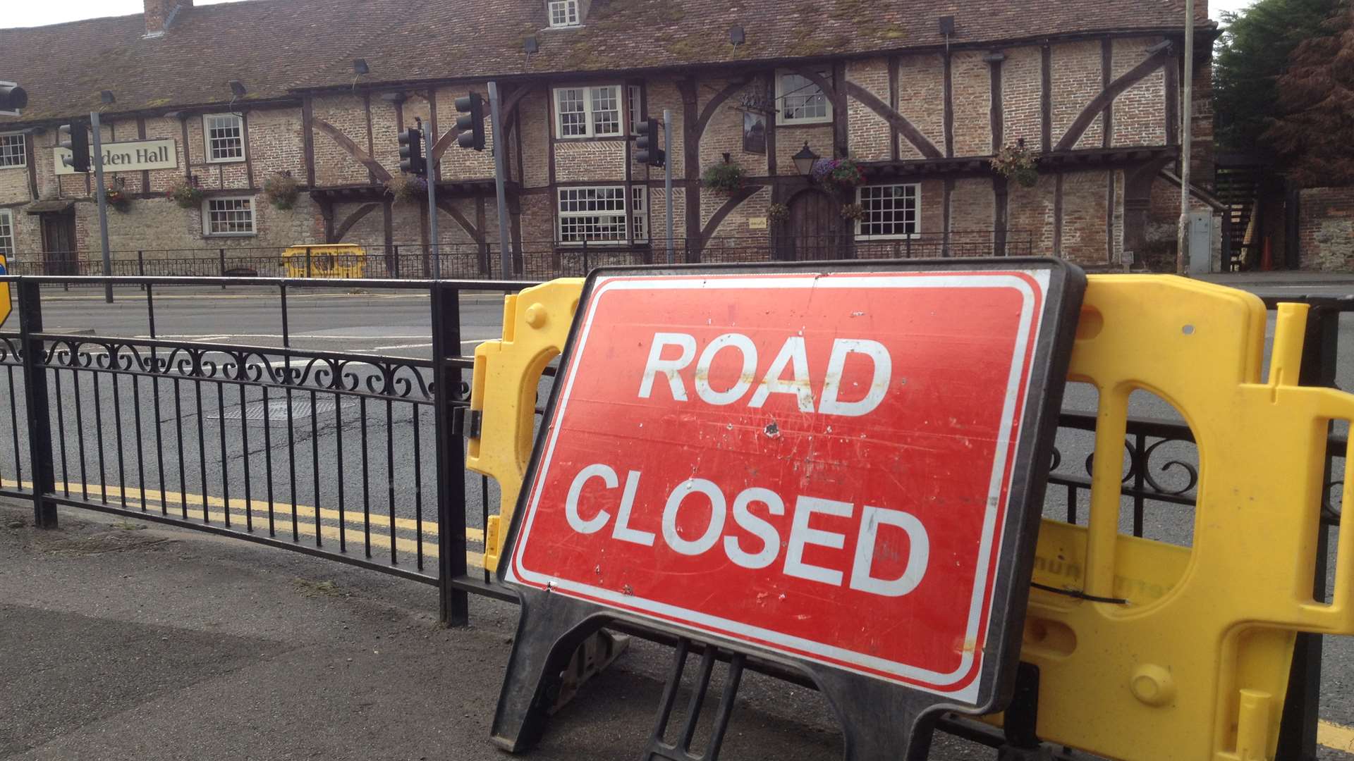 The scene of the collision, on London Road