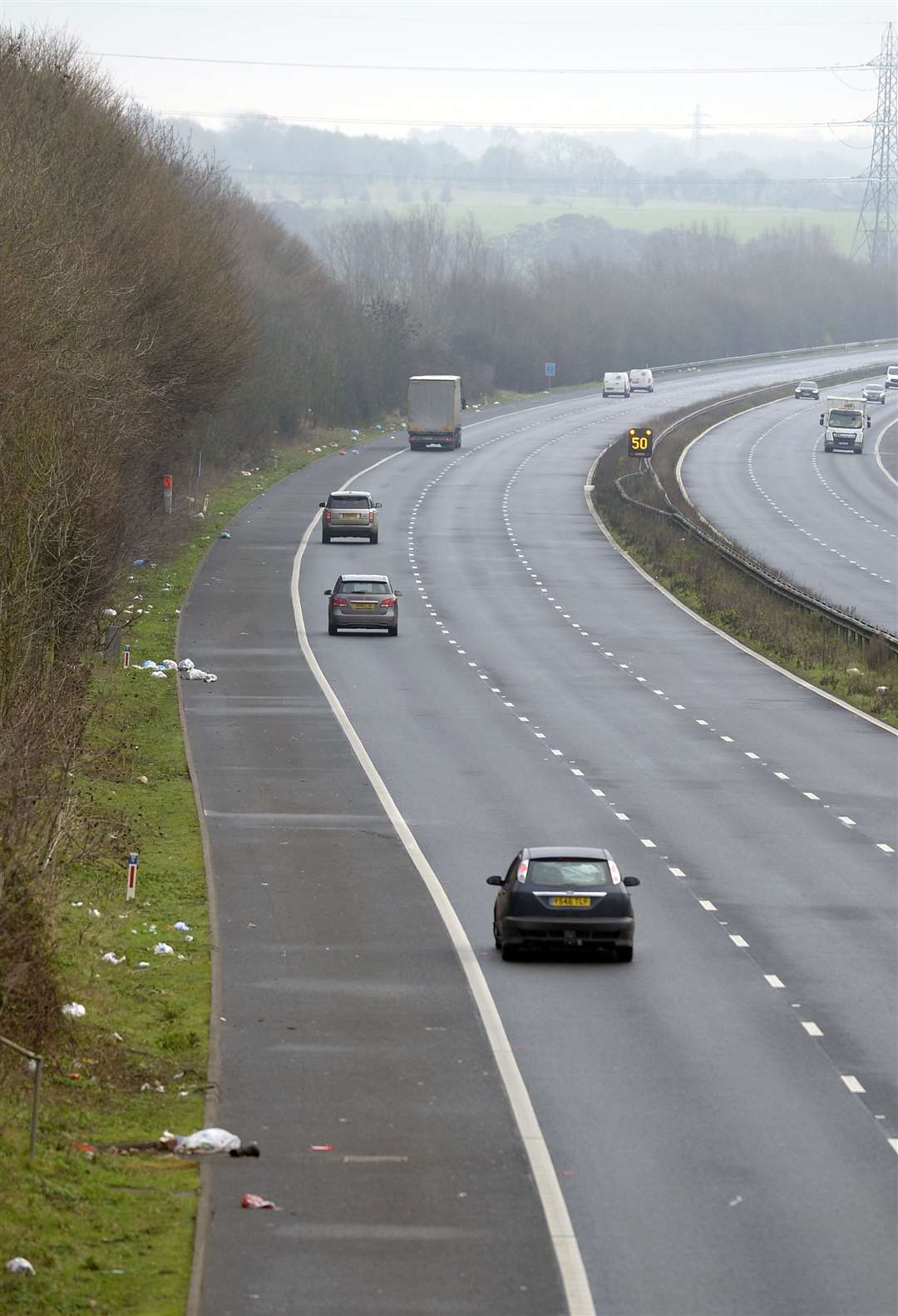 Scores of lorries were held in Operation Stack between Junction 10a and 12, but the stretch reopened earlier this week. Picture: Barry Goodwin