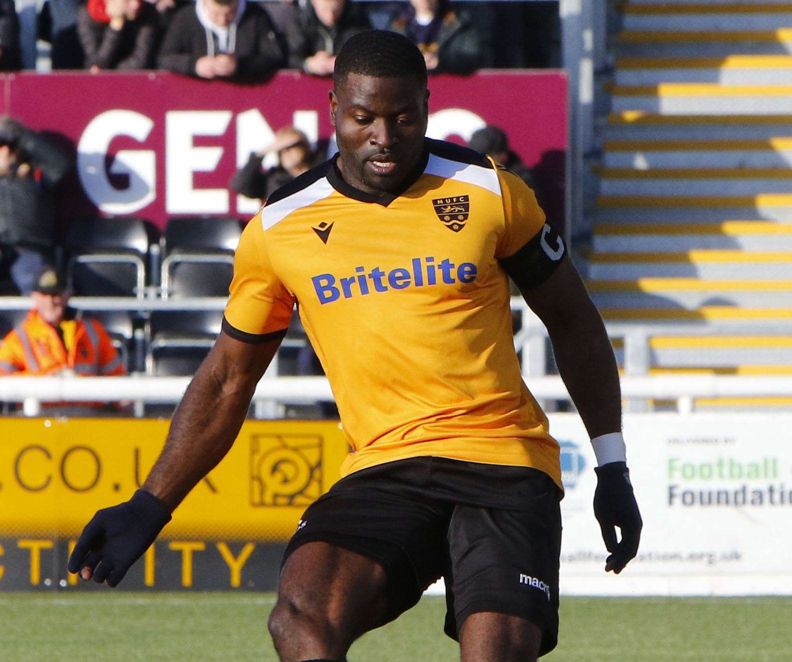 Maidstone United captain George Elokobi Picture: Andy Jones