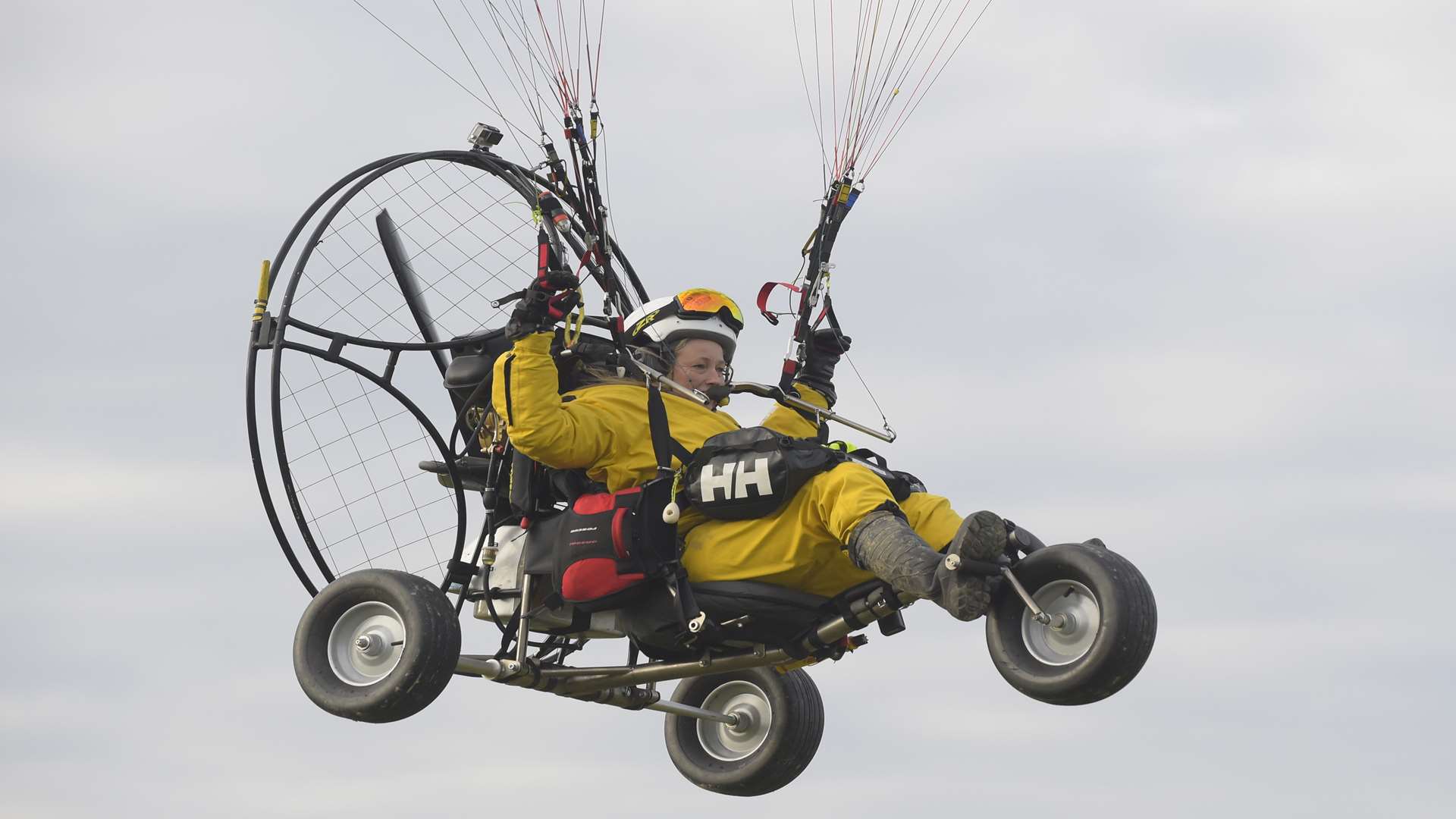 Sacha Dench about to land at Dover.