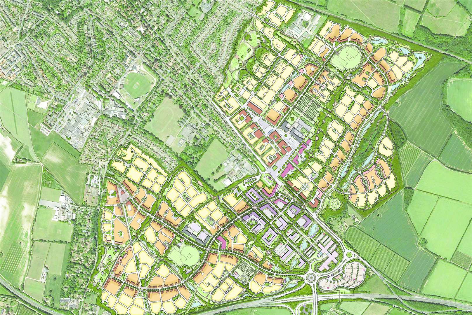 The planned layout of Mountfield Park