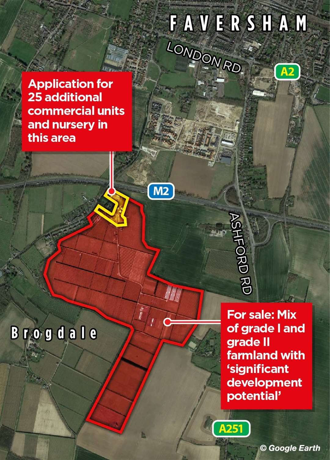 The extensive plot of land covers more than 82 football pitches