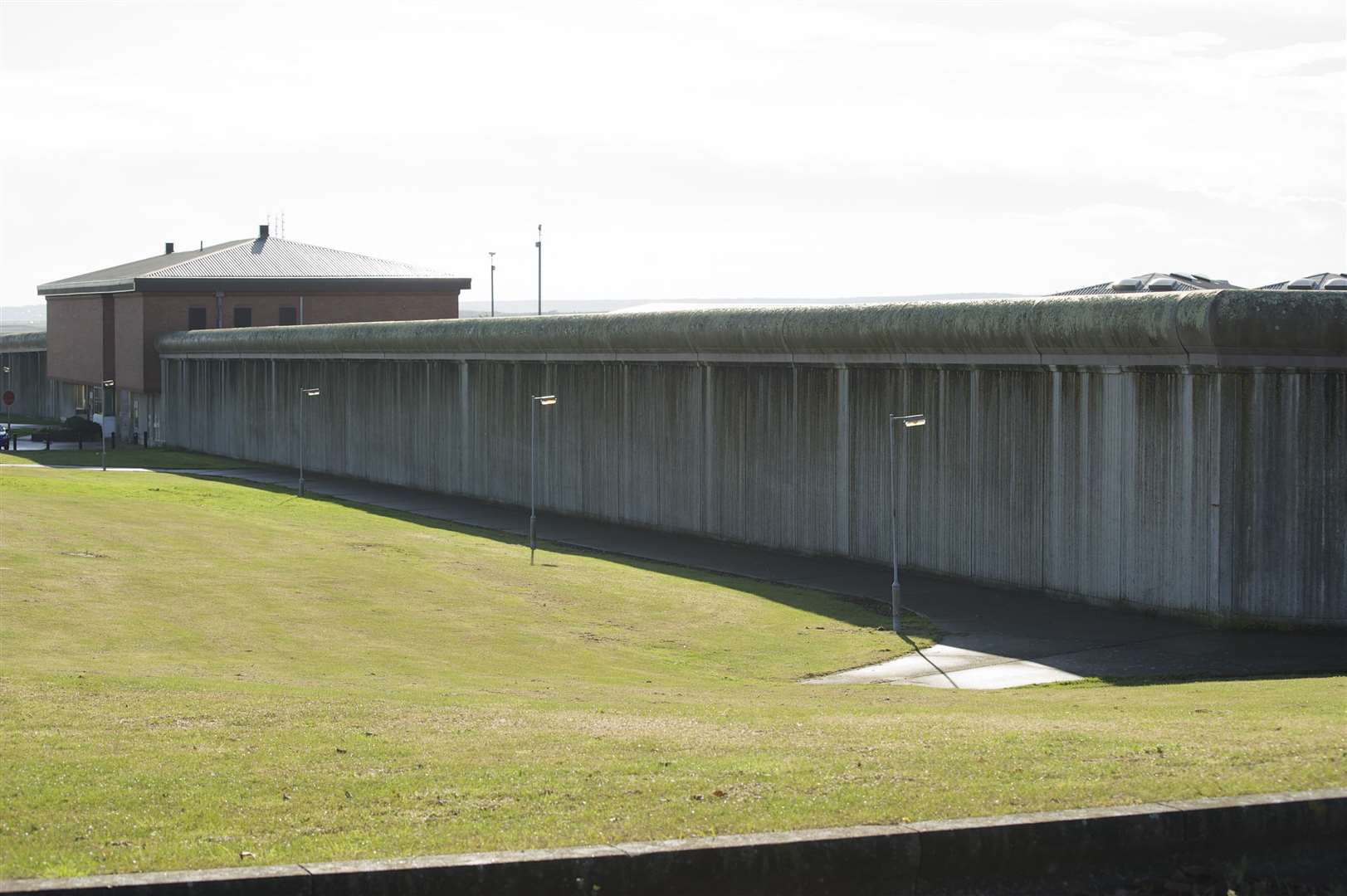 Daunting wall of HMP Swaleside, Sheppey. Picture: Andy Payton