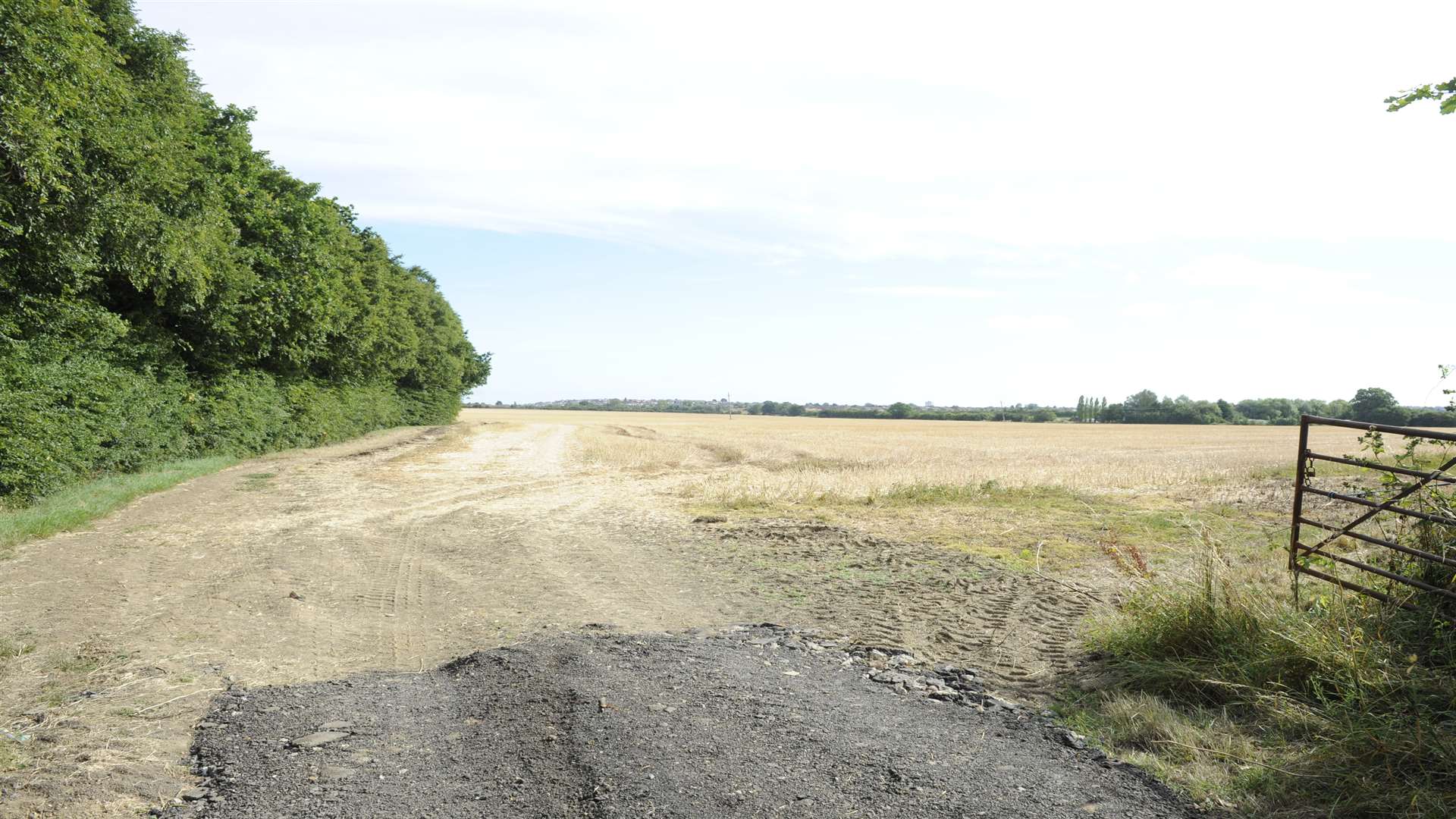 The field where a solar panel farm could be built