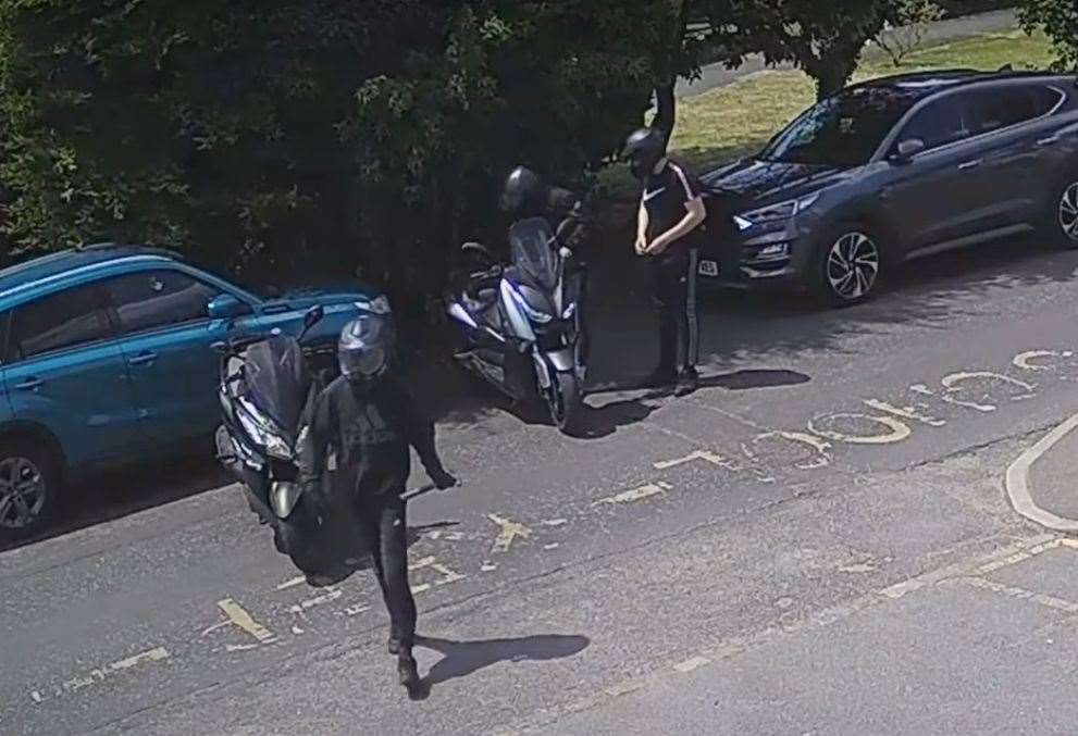 Officers are looking to identify three people after an attempted robbery in Swanley. Picture: Kent Police