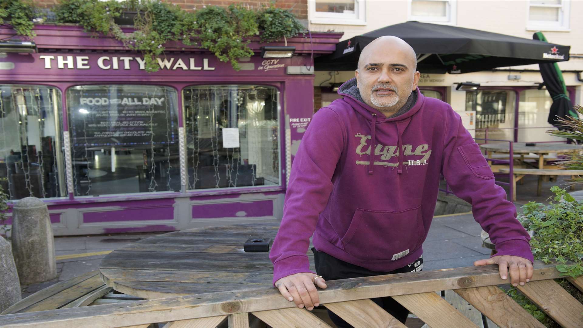 Sanjay Raval, owner of the City Wall Wine Bar in High Street, Rochester