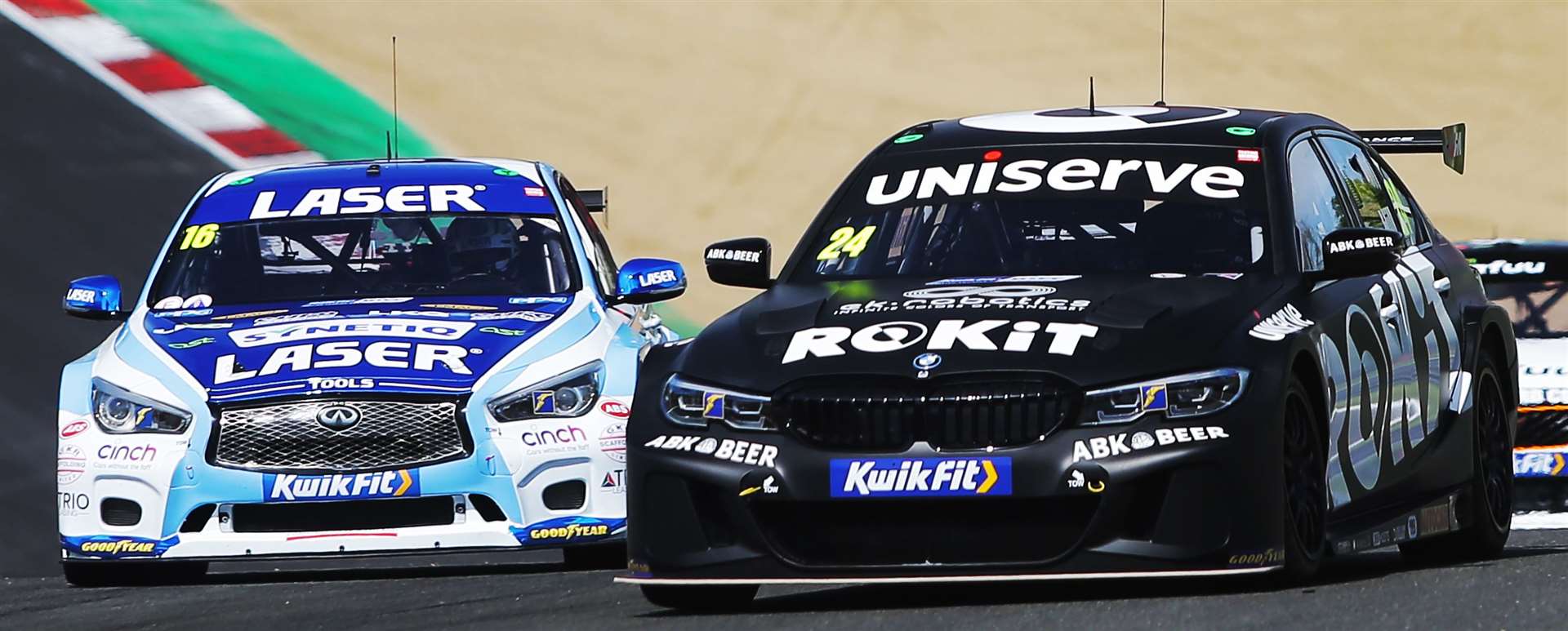 Platt's Heath's Jake Hill (No.24) in action in the British Touring Car Championship at Brands Hatch. Picture: Jakob Ebrey