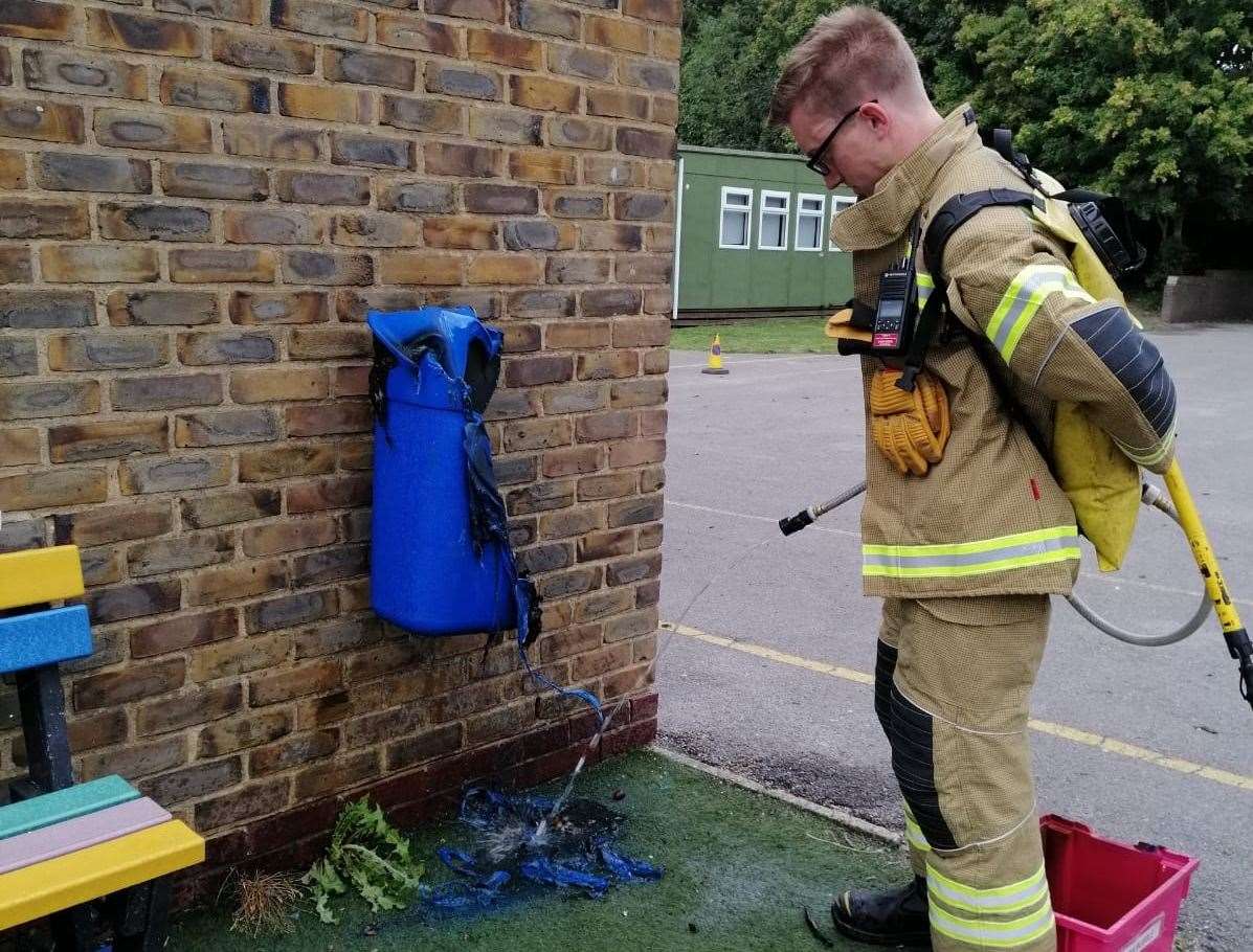 Fire damage to Sunny Bank Primary School in Murston. Picture: Darren Waters