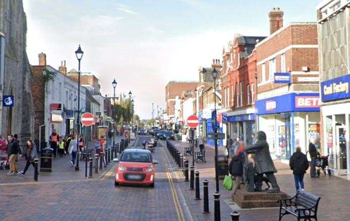 Police have put a dispersal order in Sittingbourne at the retail park and town's high street. Picture: Google