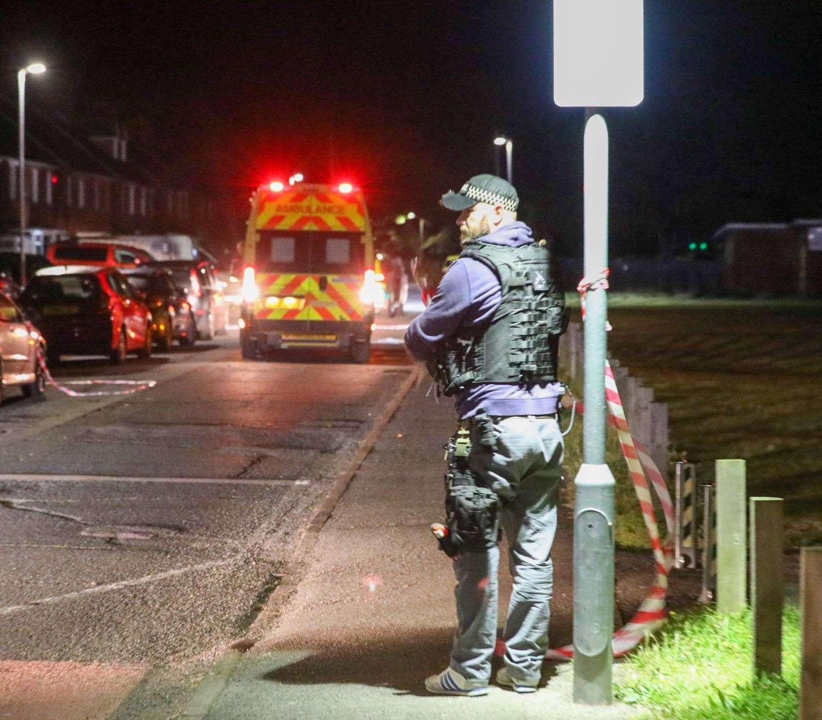 Police in Caxton Road in Garlinge. Picture: UKNIP