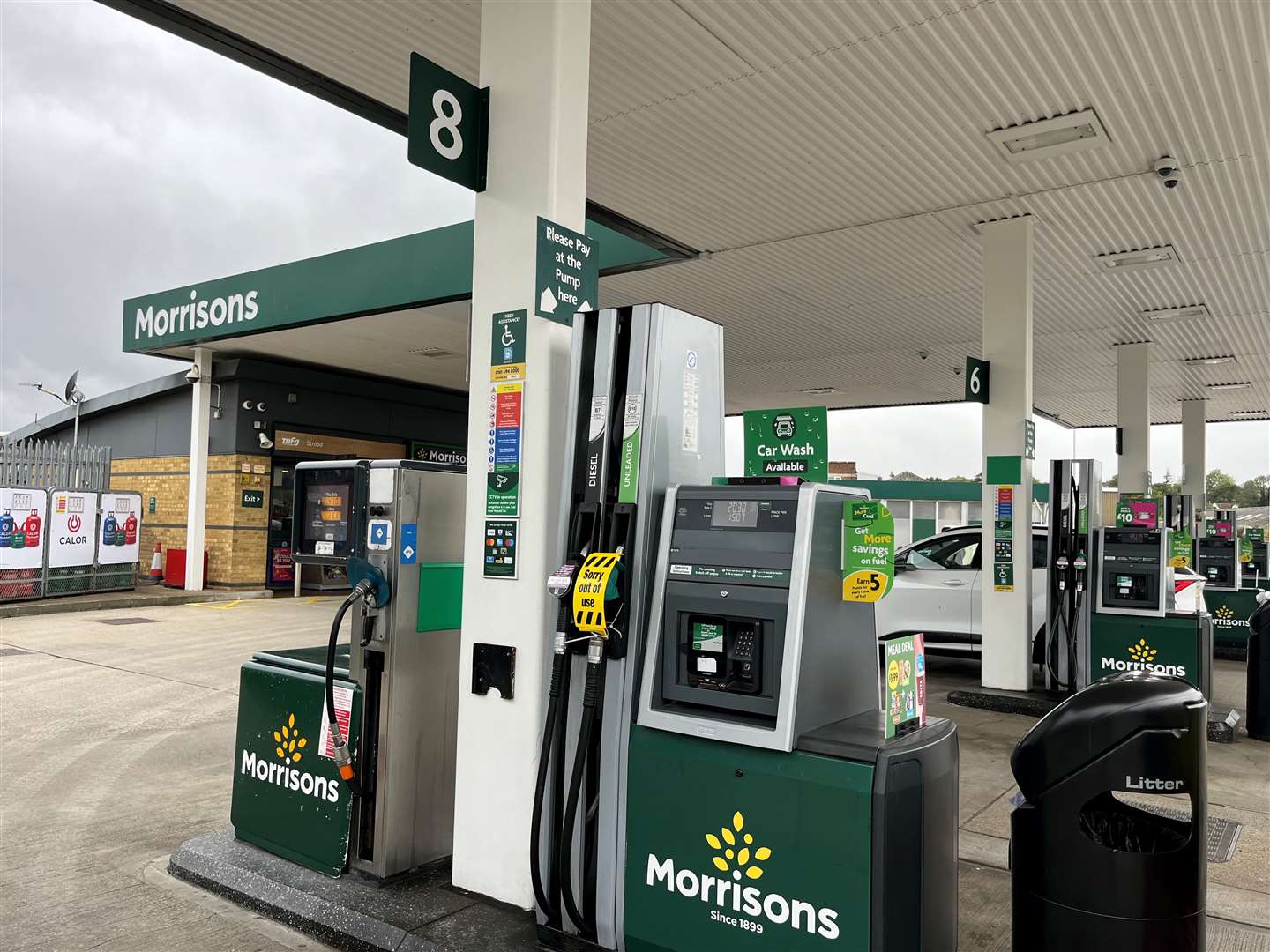 Four pumps at Morrisons Petrol Station in Strood were out of use