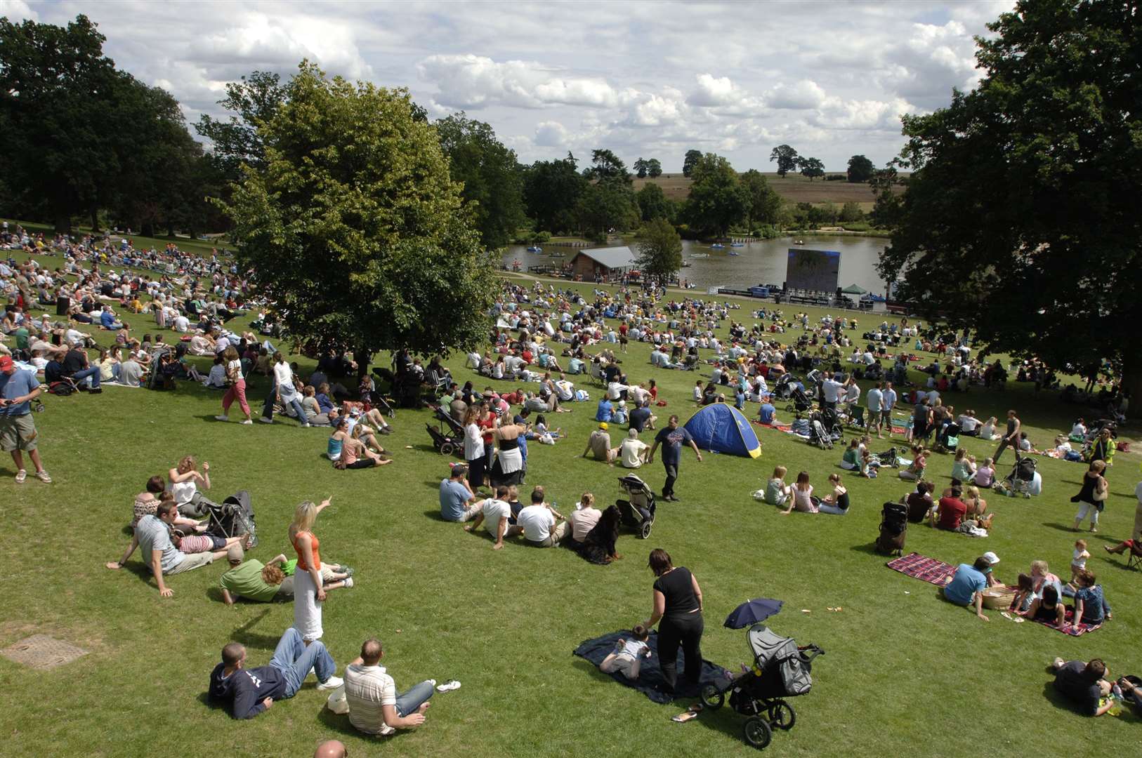 Hundreds watched via big screens dotted around the county. Pic: Diane Talbot