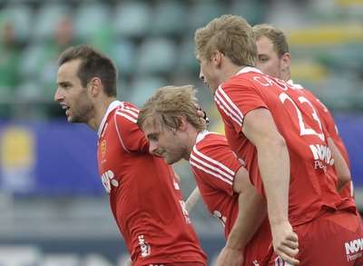 Kent's Ashley Jackson celebrates his goal against Malaysia Picture: Ady Kerry / England Hockey