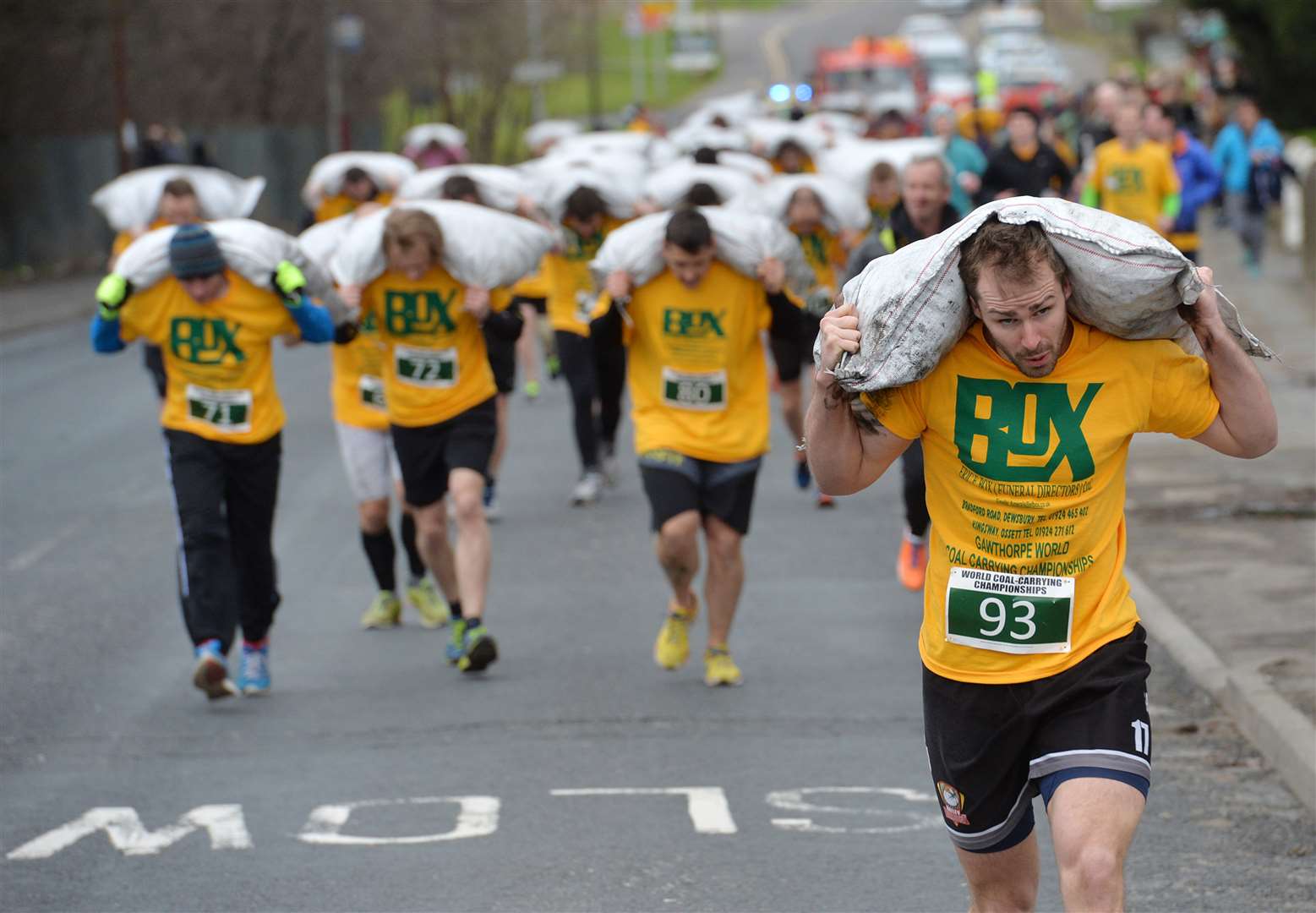 The World Coal Carrying Championships in Gawthorpe, West Yorkshire, was cancelled (PA)