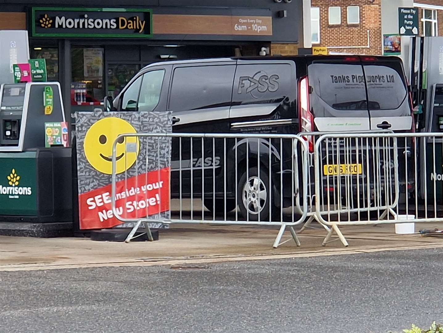 A tank cleaning company was spotted at the petrol station in Strood last week