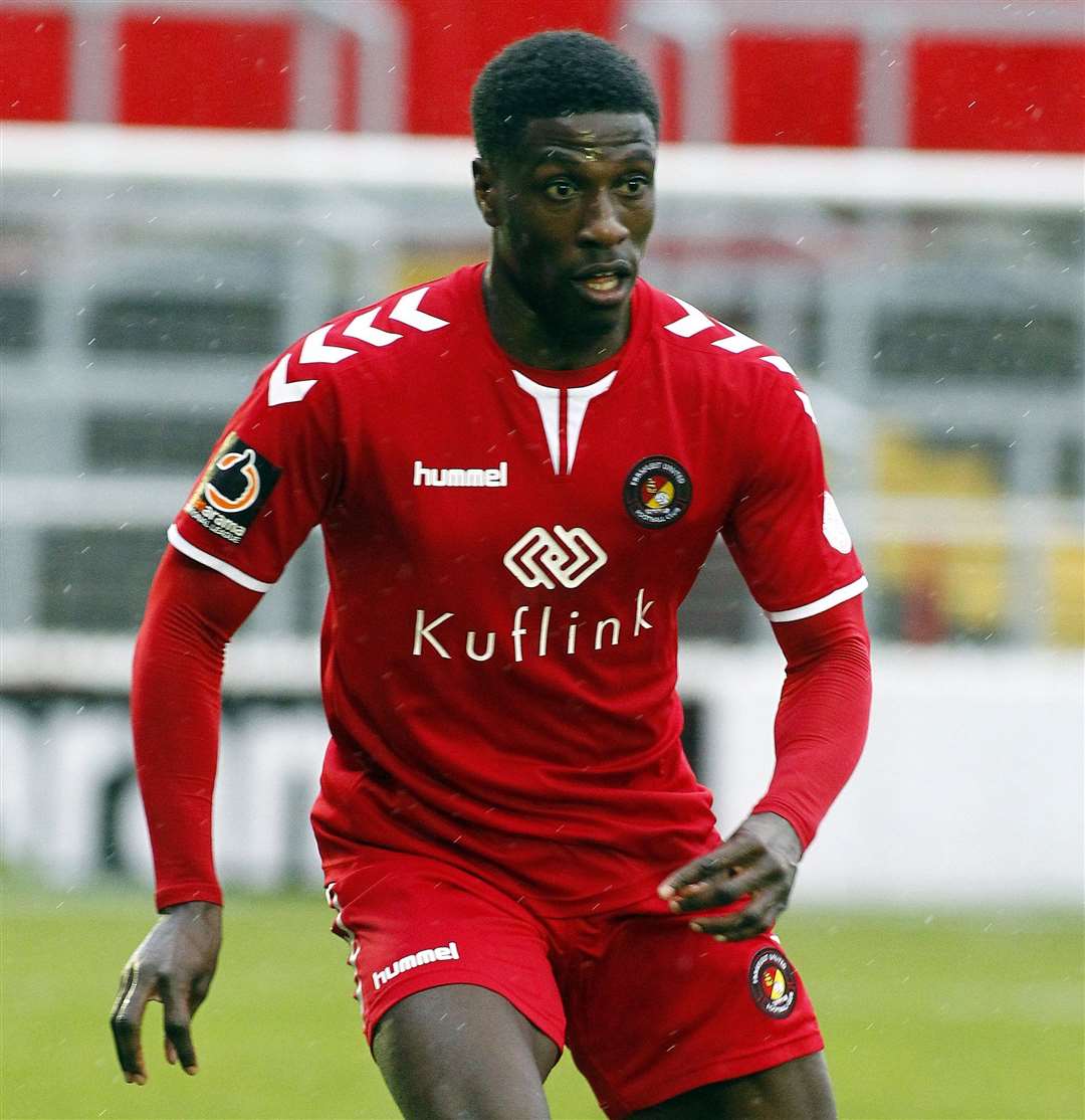 Joan Luque is looking forward to playing with ex-Ebbsfleet defender Marvel Ekpiteta, having had his battles against him. Picture: Sean Aidan