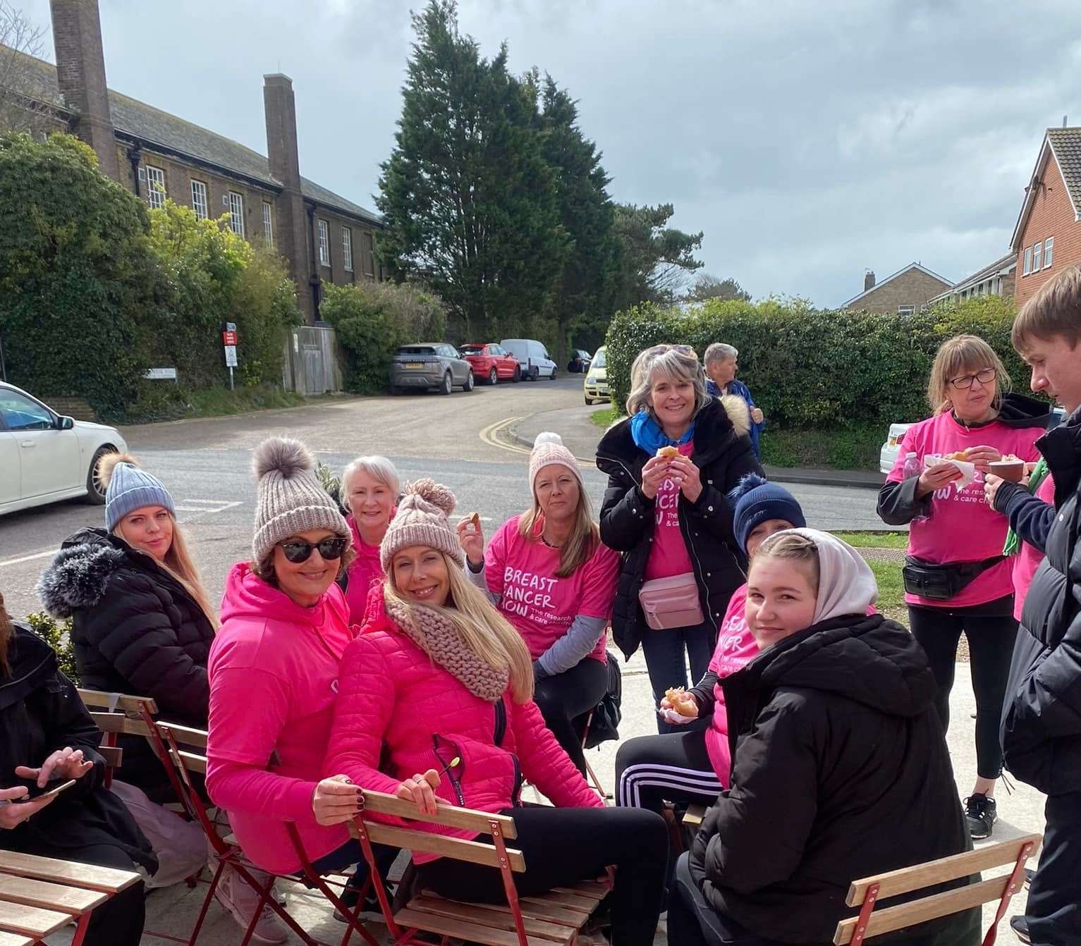 Walkers at the half way point where the FirstLight Cafe provided refreshments