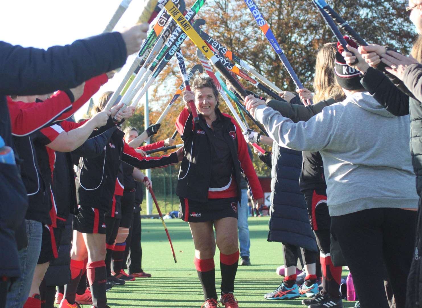 Jenny Divall receives a guard of honour in recognition of 60 years’ service. Picture: Ryan Wood