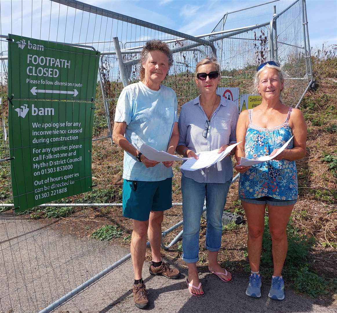 Chris Farrell, left, with fellow campaigners Hilary St. Clare and Nicki Stuart. Picture: Nicki Stuart