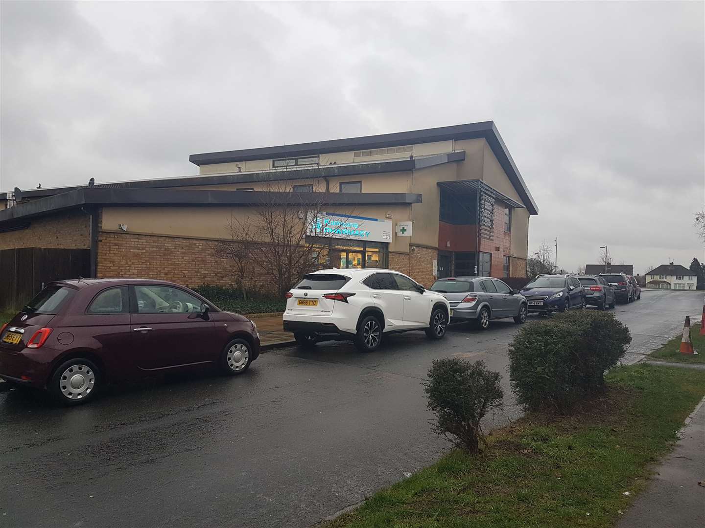 A man has been arrested after reports of a disturbance at St Stephens Health Centre in Ashford